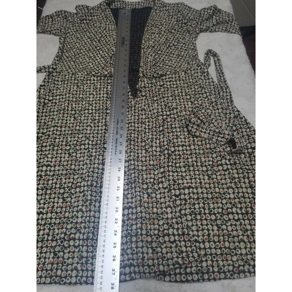 Women's Multicolor Printed 3/4 Sleeve Open-Cardigan Sweater Duster Lightweight - Picture 4 of 5